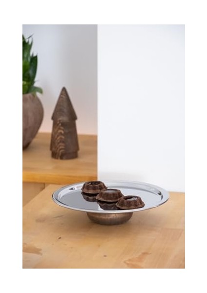 & Ahşap Ayaklı Metal 23 cm Tatlı Meyve Servis/sunum Tepsisi modelleri