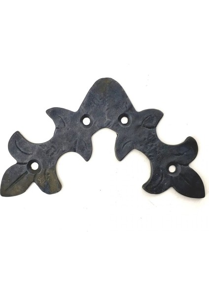 Antika Tarz Dekoratif Pirinç Yaprak Gönye - 100X110 Mm, Oksit