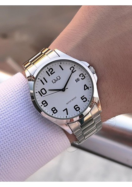 Çelik Kordon Takvimli Kadran 2 Yıl Garantili 3 Atm Suya Dayanıklı Erkek Kol Saati QQ.E2004.A1 fiyatları