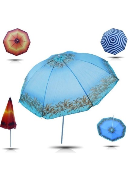 Turuncu Plaj Şemsiyesi, Hafif ve Renkli Yaz Keyfi Için Ideal