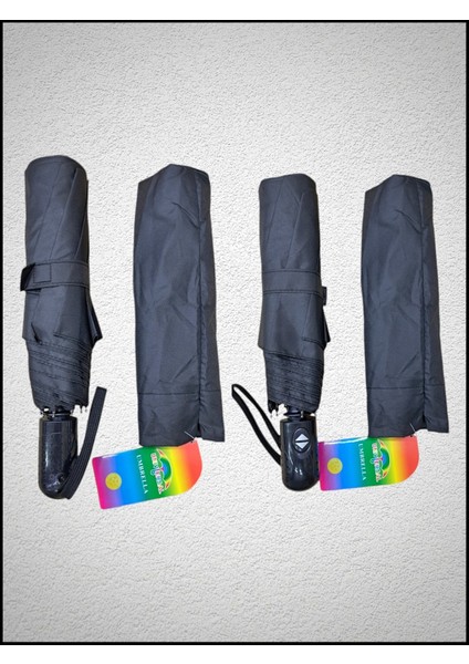 Tam Otomatik 8 Telli Siyah Şemsiye, Pratik ve Dayanıklı Koruma