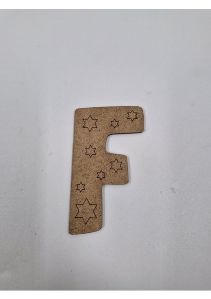 1 Adet Ahşap F Harfi Boyama Okul Dıy Etkinlik Aktivite Sanat 10 cm