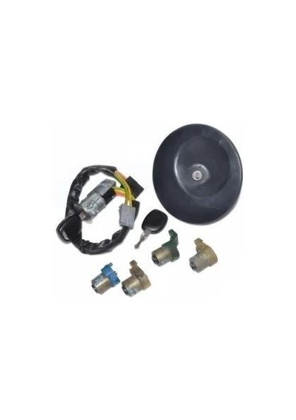 Kontak Anahtar Setı (Kontak+5 Sıfre+Depo Kapağı) Renault Kangoo 03-