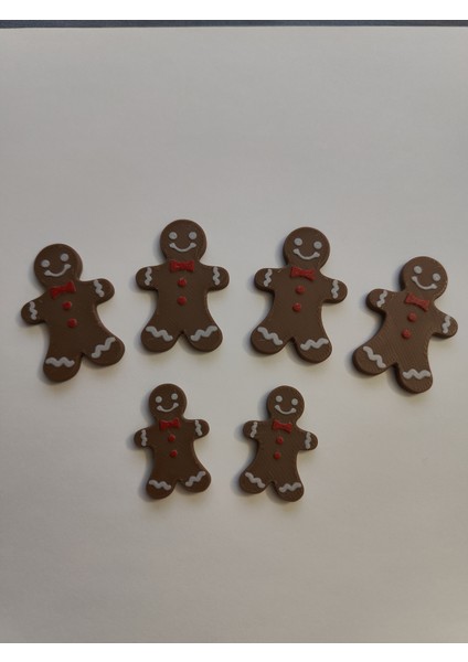 Gingerbread Adam Mini Dekor Seti – 10’lu (Büyük 6 cm / Küçük 4 Cm) modelleri