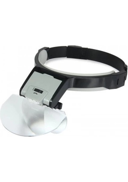 Takmalı 5 Lenslı , LED Lambalı Şapka Tip Büyüteç