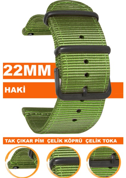 xiaomi redmi watch 5 active / lite saat uyumlu 22mm premıum nato kumaş tekstil saat kordonu kayışı f39cldb-ah