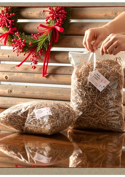 Kırpık 100 gr Dolgu Malzemesi Hediye Kutusu Içi Dolgu Paketleme Dolgusu Doğal Kırpık Kağıt Süs Kraft