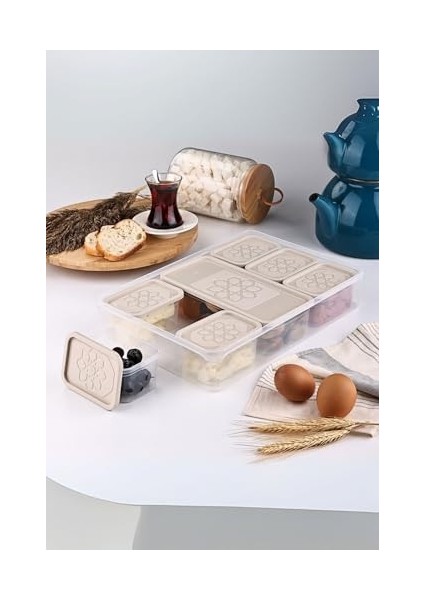 Life 8 Adet Krem Kapaklı Kahvaltılık Seti Saklama Kabı MIT1164 fiyatları