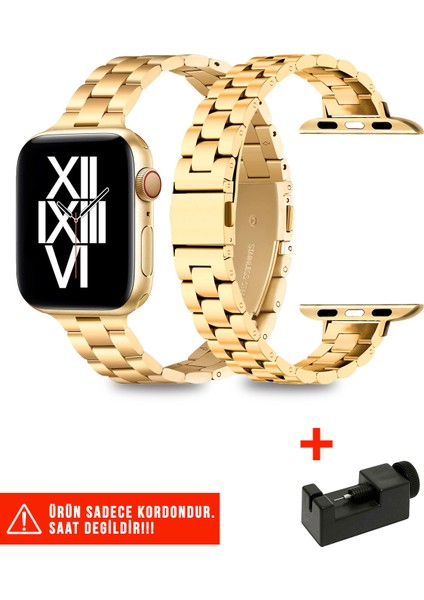 Apple Watch Seri 2/3/4/5/6/7/8/9/se 38MM 40MM 41MM ve Seri 10/11 42MM Uyumlu Ince Metal Kordon