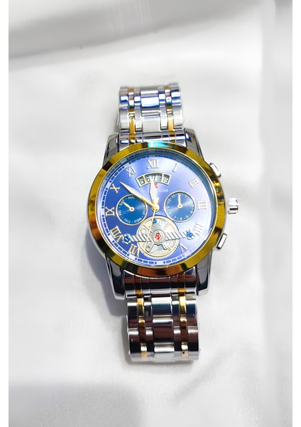 Su Geçirmez Mavi Kadranlı Lüks Erkek Kol Saati - Çok Fonksiyonlu Tasarım fiyatları