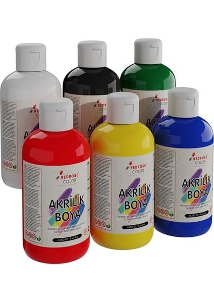 Rose Ana Renkler Akrilik 6&apos;lı Set 6X250 gr fiyatları