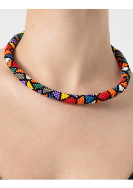 Db Dilek Baş Tasarım Afrika Desenli Bohem Kolye fiyatları