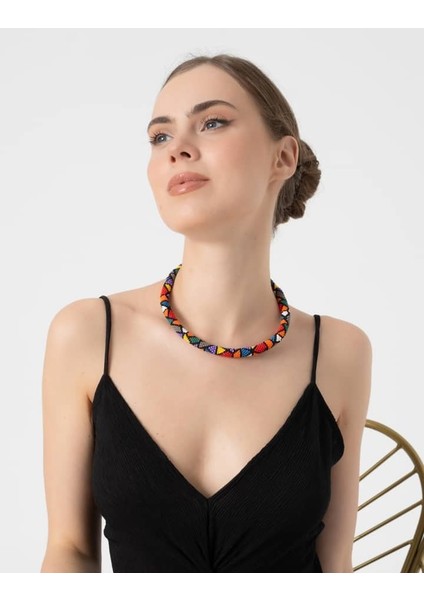 Db Dilek Baş Tasarım Afrika Desenli Bohem Kolye modelleri