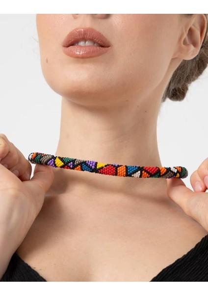 Db Dilek Baş Tasarım Afrika Desenli Bohem Kolye fırsatları