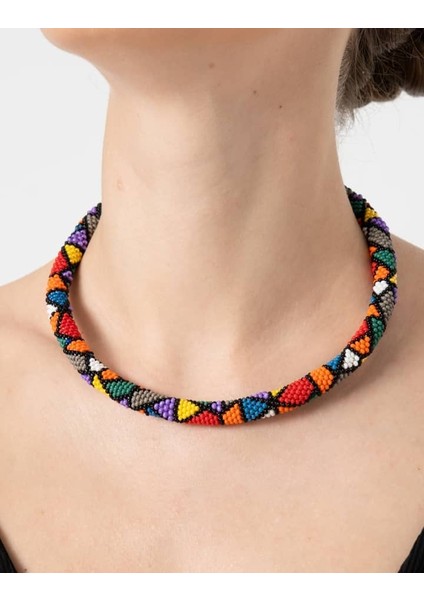 Db Dilek Baş Tasarım Afrika Desenli Bohem Kolye indirimleri