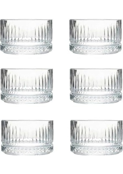 6’lı Kristal Desenli Cam Kase – Şeffaf Atıştırmalık Sunum Kasesi, Çerezlik, Tatlı ve Meze Için Dayanıklı Cam Tabak Seti