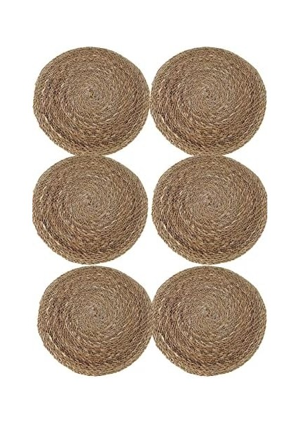 Adet Yuvarlak Hasır Bambu Servis Hasır Örme Supla Bambu Altlık 36 cm fiyatları