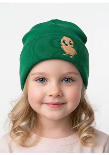 Civciv Desenli Unisex Çocuk Bere