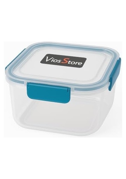 4’lü Kilitli Saklama Kabı Seti – Sızdırmaz Kapaklı, Farklı Boy ve Renklerde, Bpa Içermez, Plastik Gıda Saklama Kutusu (2150 Ml- 1300 ml - 700 ml - 300 Ml) (Mavi) fiyatları