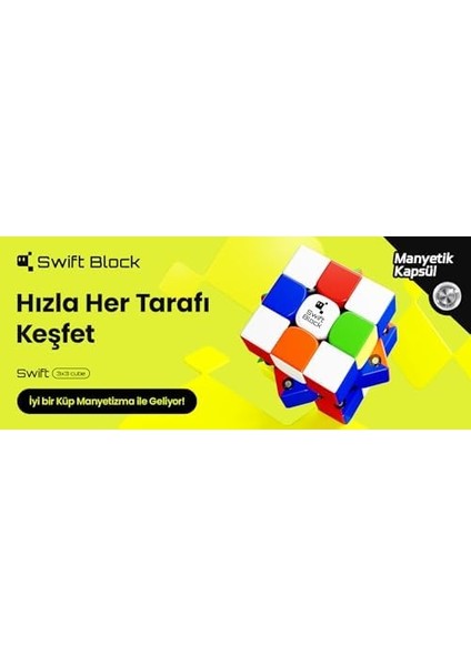 Block 355S 3x3 Manyetik Rubik Küp Zeka Küpü 48 Profesyonel Hız Küp (Etiketsiz) Türkiye Resmi Satıcısı (Gan Üretimidir) modelleri