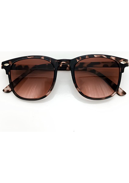 Leopar Desenli Kahverengi Güneş Gözlüğü