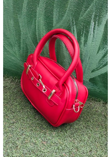 Zincir Tokalı Kırmızı Mini Kol / Omuz / El Çantası - Şık ve Göz Alıcı Tasarım fiyatları