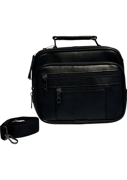 Erkek Hakiki Deri Yatay Siyah Küçük Boy El Çantası modelleri