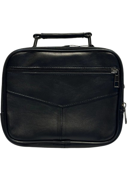 Erkek Hakiki Deri Yatay Siyah Küçük Boy El Çantası indirimleri
