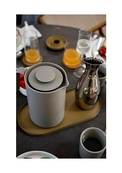 Denmark Rocks Su Sürahisi 1l, Paslanmaz Çelik Su Sürahisi, Çap 10 Cm, Yükseklik 26 Cm, 1 Litre, Cilalı Paslanmaz Çelik