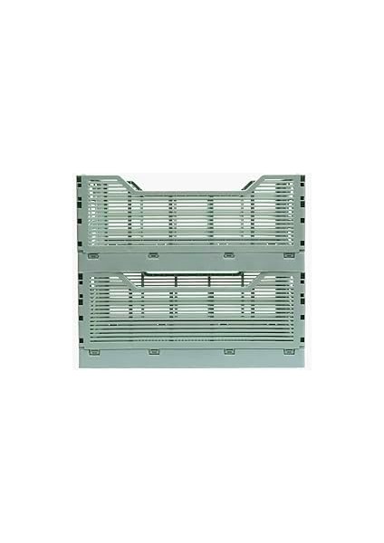 Katlanabilir Çok Amaçlı Taşıma, Masa Kasaları Saklama Kutusu, Plastik Istiflenebilir, Yatak Odası Ofis Banyo Tuvalet Malzemeleri Kozmetik Için Pastel Kasalar 2 Adet (Açık Yeşil, Large) modelleri