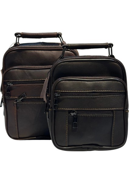 Erkek Hakiki Deri Dikey Kahverengi Orta Boy El Çantası fiyatları