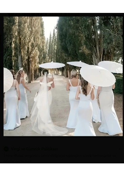 Beyaz Nedime Düğün Şemsiyesi 60 Cm, Şık ve Kullanışlı Renkli Şemsiye modelleri