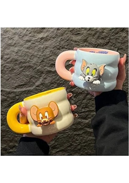 Tom ve Jerry 3D Seramik Kupa Bardak – Tom Desenli CL-779 fiyatları