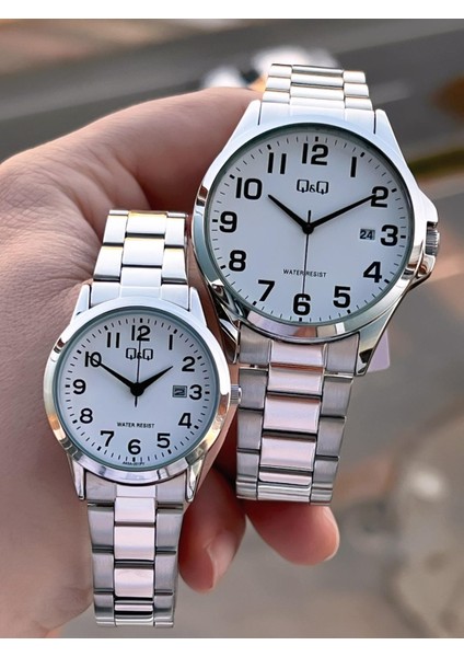Çelik Kordon 2 Yıl Garantili 3 Atm Suya Dayanıklı Sevgili ve Ciftlere Özel Kol Saati QQ.CF001.1 fiyatları