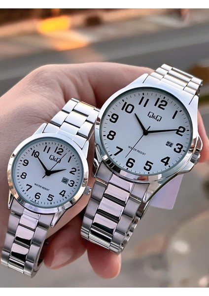 Çelik Kordon 2 Yıl Garantili 3 Atm Suya Dayanıklı Sevgili ve Ciftlere Özel Kol Saati QQ.CF001.1 modelleri