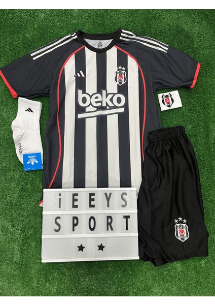 Kişiye Özel Isim ve Numara Yazılır /./b.e.ş.i.k.t.a.ş. Siyah Beyaz Çocuk Forma Şort Bileklik Çorap fırsatları