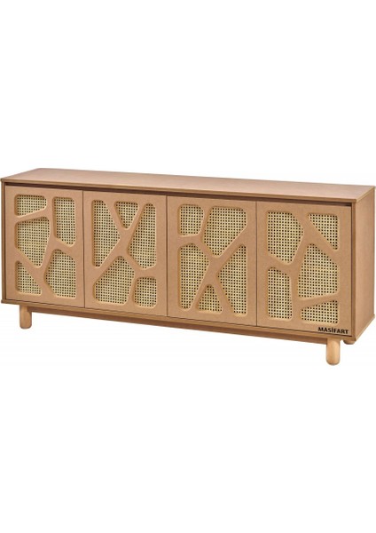 Nish Hasırlı Tudor Konsol Cilasız Ham