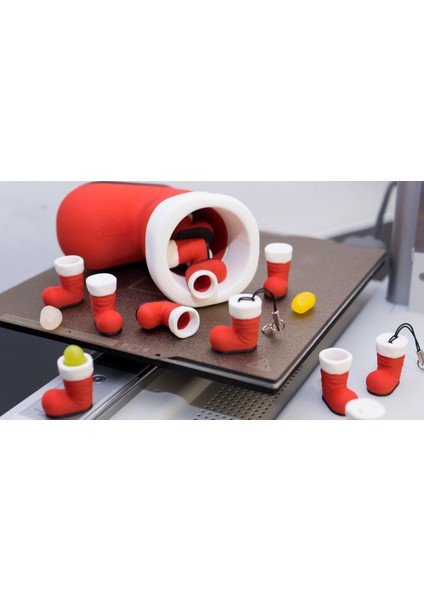 Mini Noel Çorabı Dekor Seti – 10'lu (2.5 Cm) modelleri