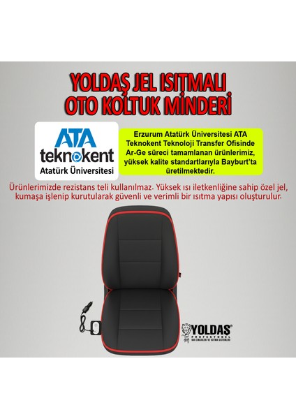 Jel Isıtmalı Oto Koltuk Minderi Sırtlıklı 15 Saniye Hızlı Isınma 1yıl Garanti fiyatları