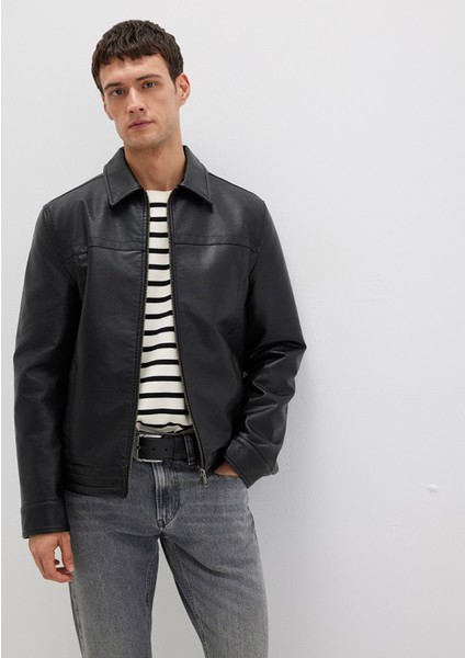 Siyah Suni Deri Ceket 0110635-71379 fiyatları