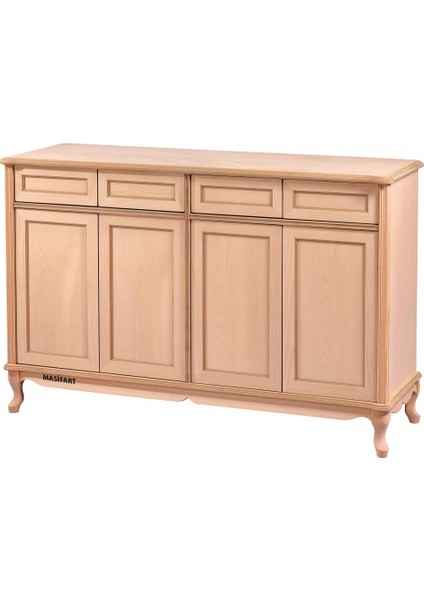 Alves 4 Kapılı Konsol Cilasız Ham