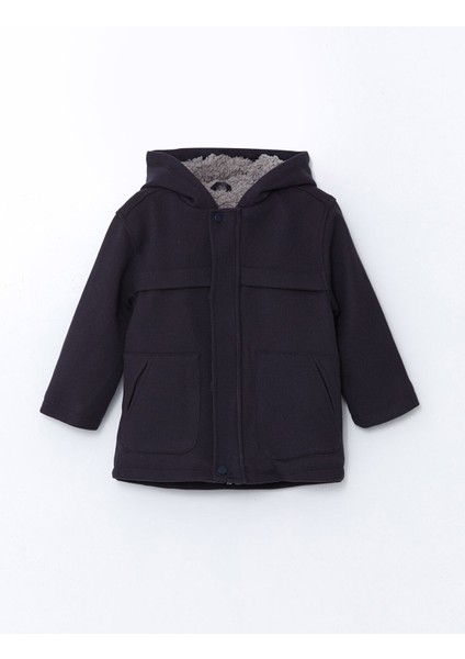 Yeni Sezon Kapüşonlu Erkek Çocuk Kaşe Mont