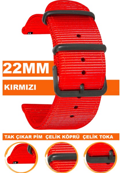 xiaomi redmi watch 5 active / lite saat uyumlu 22mm premıum nato kumaş tekstil saat kordonu kayışı f39cldb-r