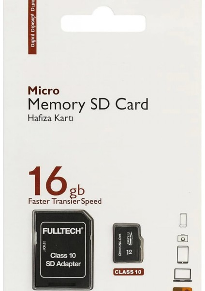 Fulltech Ftmfd3 Micro Sd Kart 16 GB Class 10 U1 Hafıza Kartı modelleri
