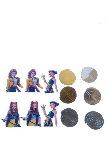 6'lı Paket Lisanslı K-Pop Hunterix Demon Hunters Iblis Avcıları Asma Sarkıt Tavan Süsü - Çift Taraflı Parti Dekorasyonu indirimleri