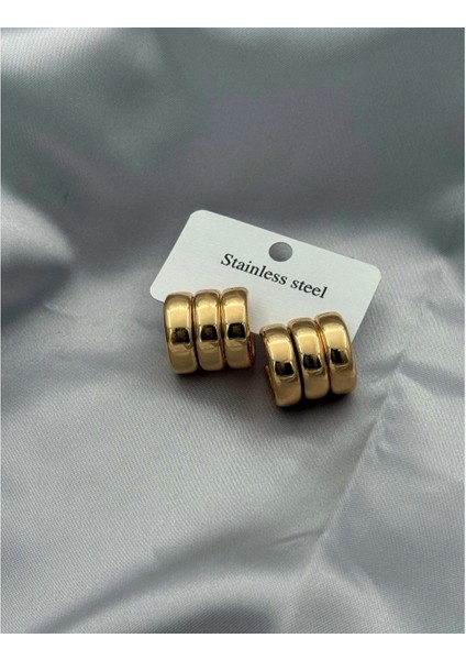 Gold Renkli Çoklu Görünüm Vip Küpe fiyatları