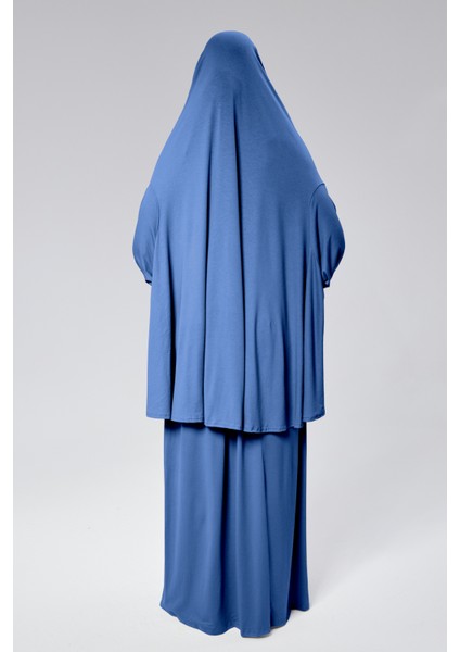 Kadın Iki Parça Namaz Elbisesi Başörtülü Organik Pamuklu Lastikli Kolu Kaymaz Etek Penye Tesettür modelleri