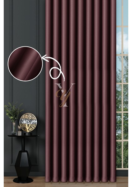 Blackout Fon Perde V-2028 Koyu Mor