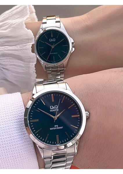 Çelik Kordon 2 Yıl Garantili 3 Atm Suya Dayanıklı Sevgili ve Ciftlere Özel Kol Saati QQ.CF001.4 fırsatları