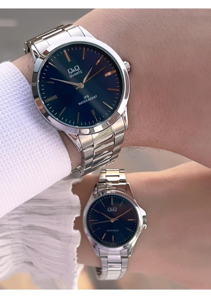 Çelik Kordon 2 Yıl Garantili 3 Atm Suya Dayanıklı Sevgili ve Ciftlere Özel Kol Saati QQ.CF001.4 indirimleri